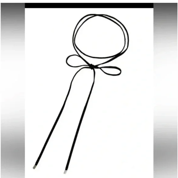 Y2K Black Tie Layered Choker - Picture 2 of 3